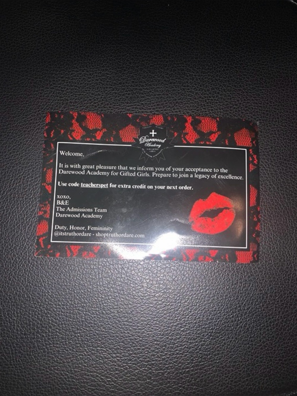 Truth Or Dare Darewood Academy Insert